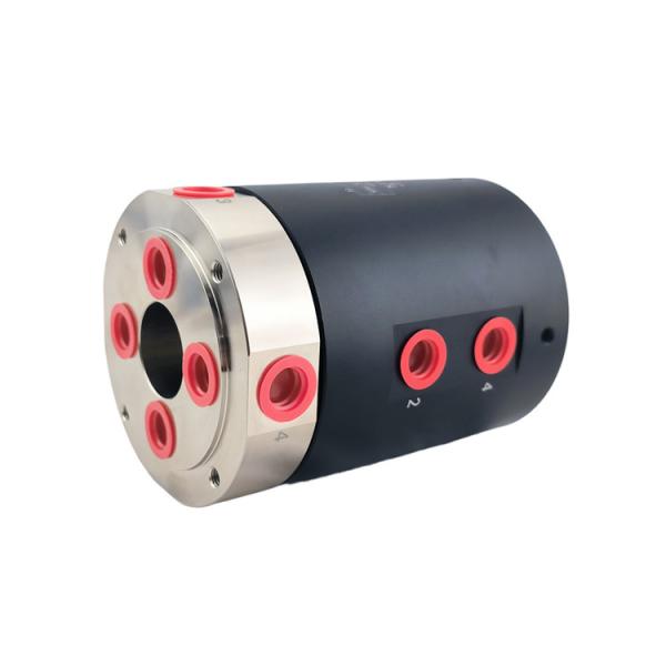 4 In 4 Out Through Hole Gas Rotary Union G3/8 Interface Center Hole 30mm OD 99mm