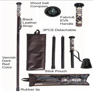 China Straight Handle Wood Walking Cane , Wooden Walking Sticks For Hiking wholesale
