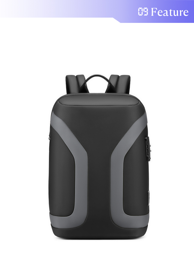 Soft Handle Laptop Water Resistant Backpack For Work Thread Pattern Type