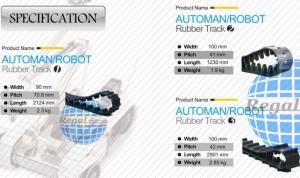 China Robot rubber track wholesale