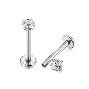 China Punk Round Bar Lip Ring Stud Piercing Labret Piercing Tragus Cartilage Stainless Steel wholesale