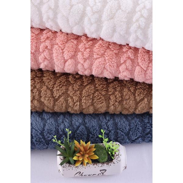 New Arrive Soft 100 Polyester Double-sided Jacquard Cotton Fleece Fabric for Casual Shoes Men Womens Clothing