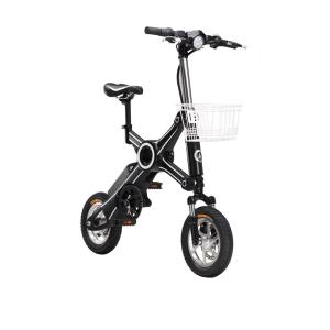 China Adult 350W 2 Wheel Black / White Foldable Electric Scooter / Bicycle With Seat wholesale