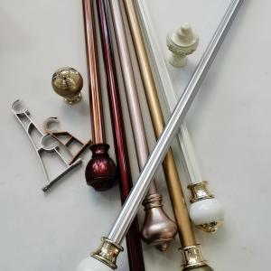 China Electroplated 0.4mm 6.7m Black Wrought Iron Curtain Pole wholesale