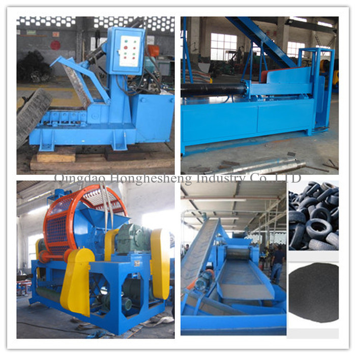full automatic waste tire recycling equipment for rubber crumb / waste tyre recycling machinery