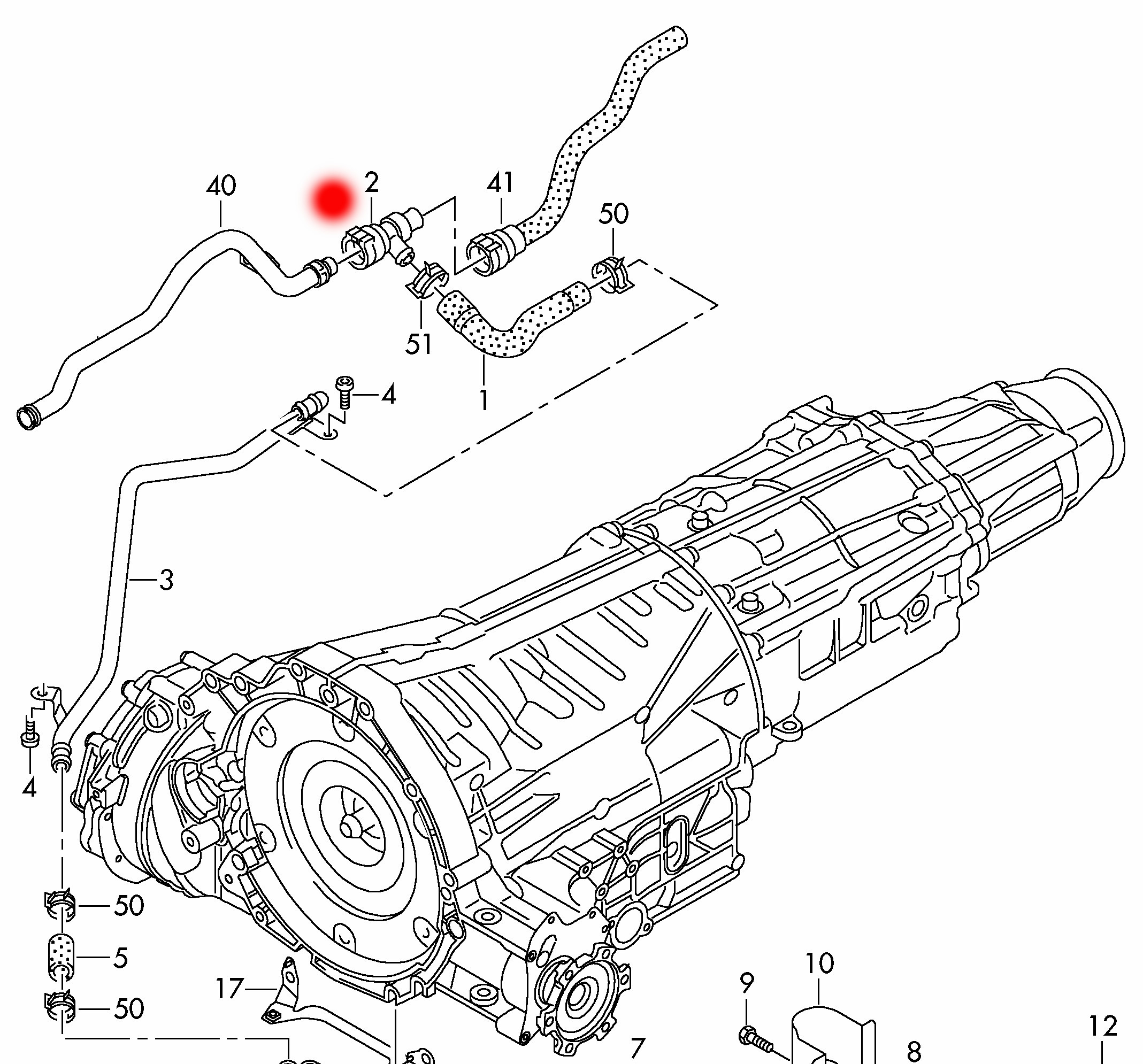 4G0122293AA 4G0122293A Engine Coolant Hose Pipe For AUDI A6 C7 4G2 4GC 3.0