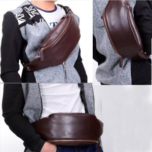 China Men's Sport PU Waist Bag PU Leather Belt Bag wholesale