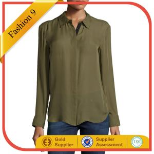 China Chiffon Button-Down Blouse wholesale