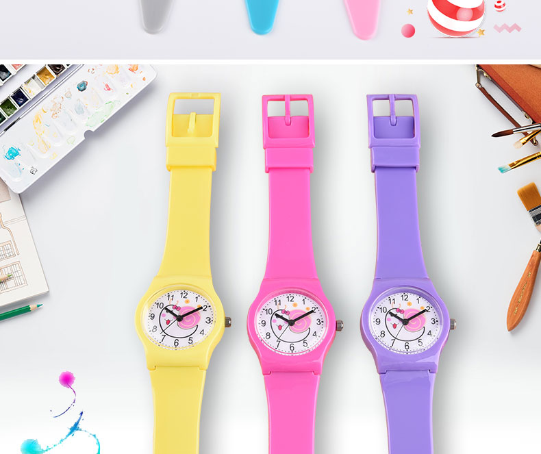 Colorful Kids Water Resistant Watches With Japan Original Battery