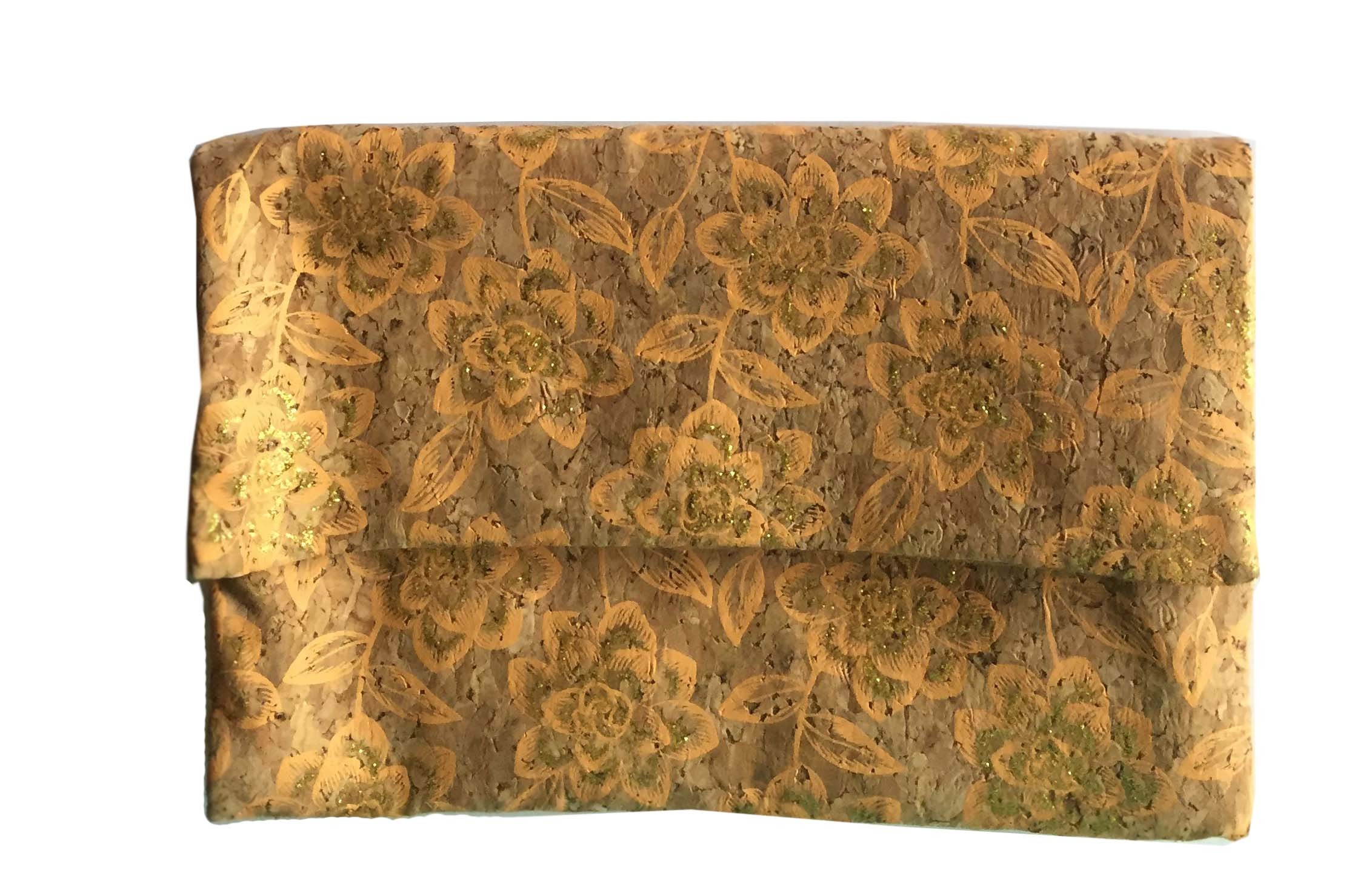 2016 Hot style Cork clutch 6.7''x4.5'' with button closure, customized color is available