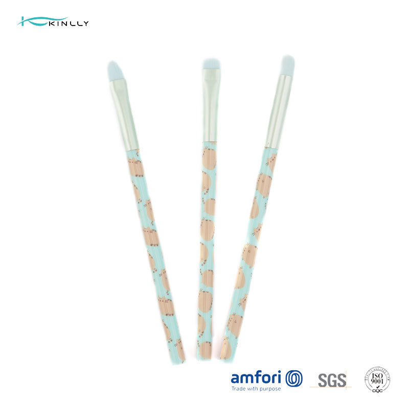 6pcs Aluminium Ferrule Cat Makeup Brush Set With PVC Box