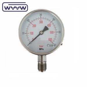China use no oil stainless steel ammonia pressure meter wholesale