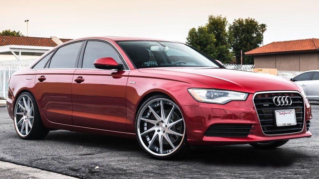 Silver Machined 24 Inch Staggered Rims With Chrome Lip ISO 9001