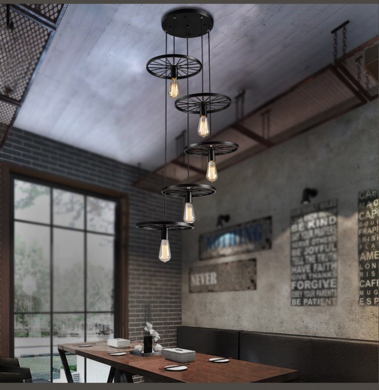 Black Loft Style industrial pendant lights for Bar Kitchen Coffee Shop Decoration (WH-VP-07)