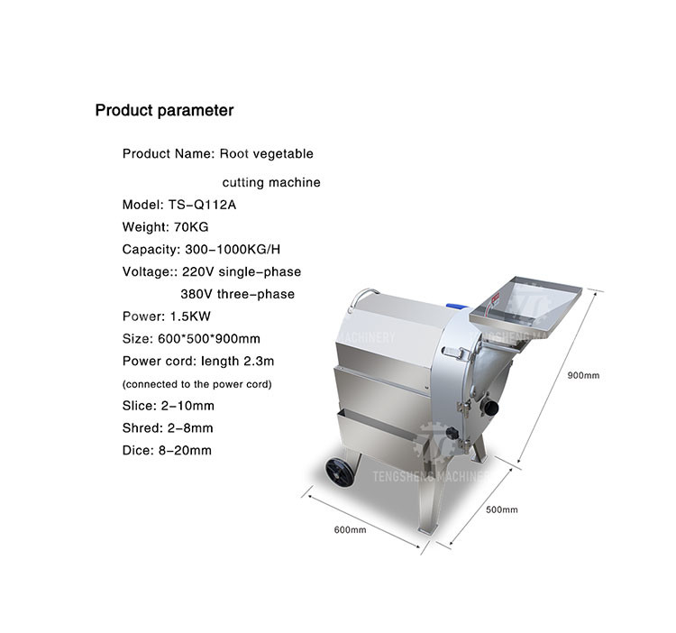 1.5KW Cassava Vegetable Processing Machine Canning Plant Industrial SS