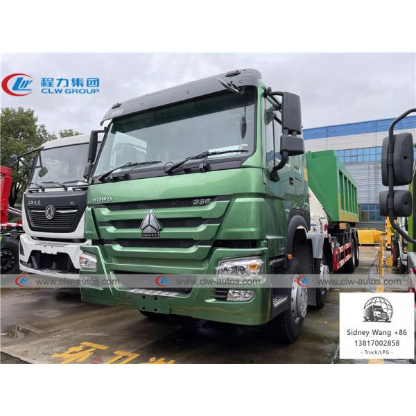 SINOTRUK HOWO 8x4 LHD Hydraulic Hooklift Garbage Truck With Folded Arm Crane