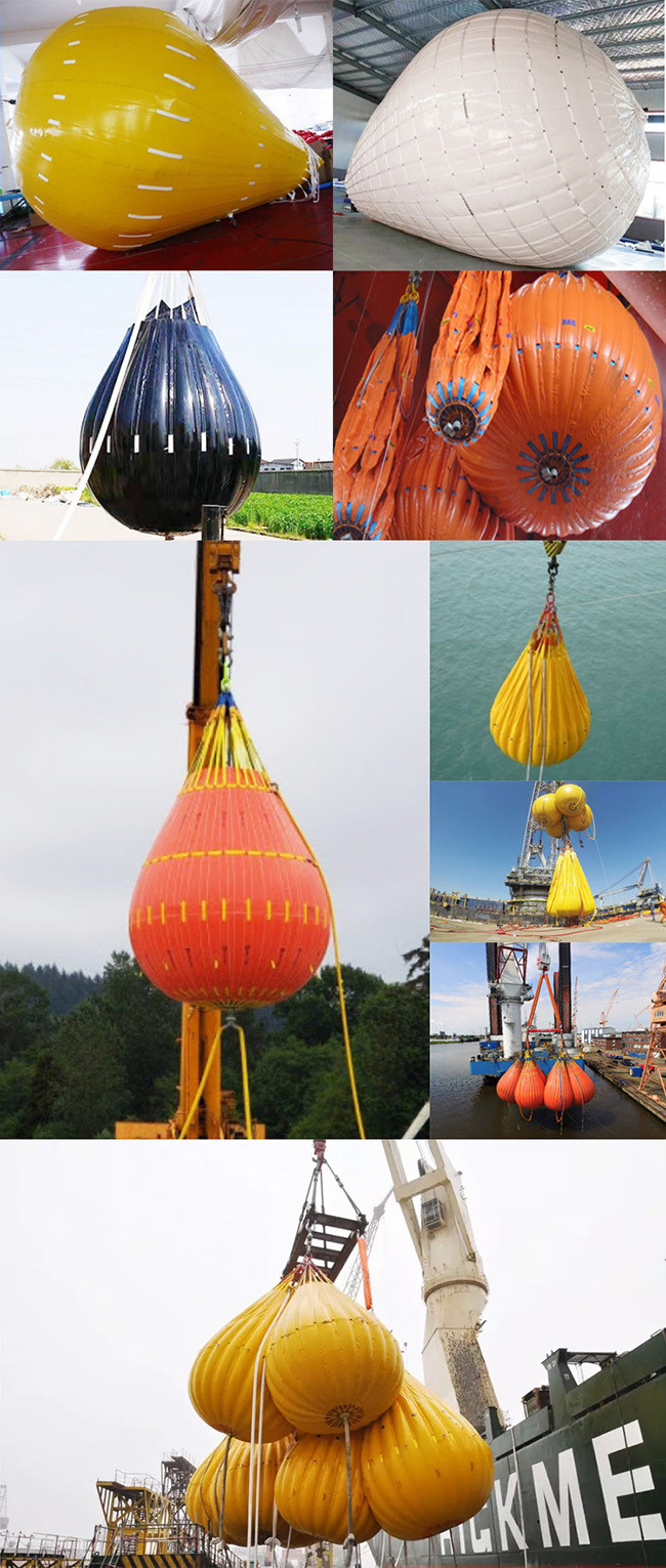 Inflatable Marine Underwater Air Lift Bags , Industrial Boat Lifting Airbags