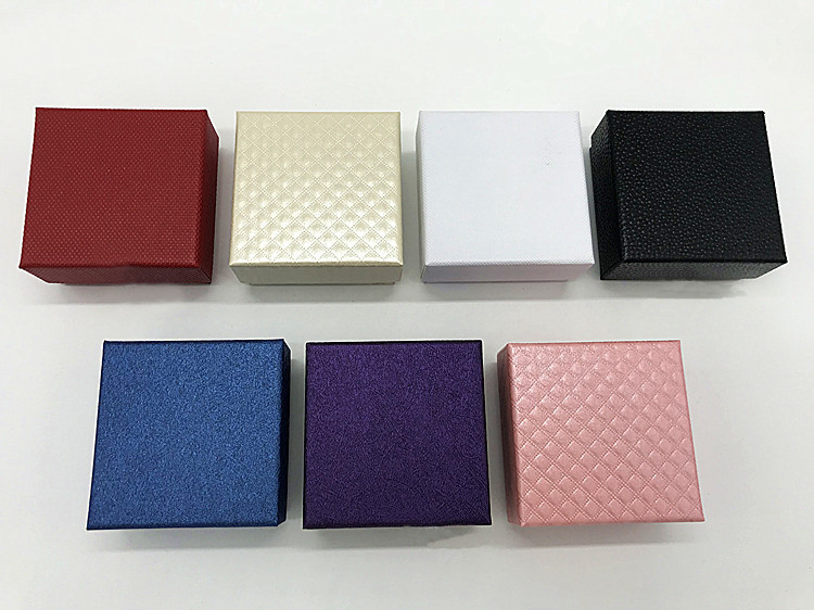 Leather Pink Purple Ring Jewelry Packaging Box With Velvet Foam Insert
