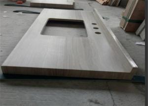 China Wooden Marble Prefabricated Vanity Countertops Elegant Appearance For Hotel wholesale