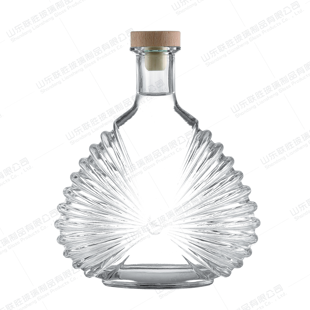 Custom 500ml 700ml 750ml 1000ml Glass Wine Bottles Vodka Whisky Glass Bottles With Cork