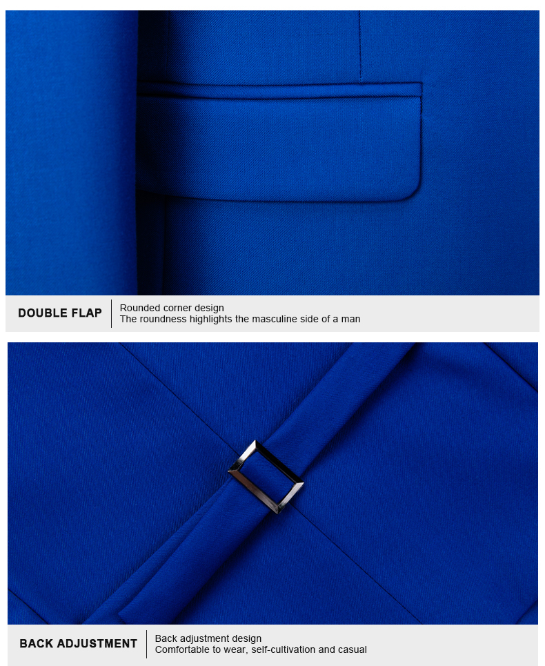 Formal Clothes Suits for Men Powder Blue Polyester Viscose Fabric 2-Piece Office Wear