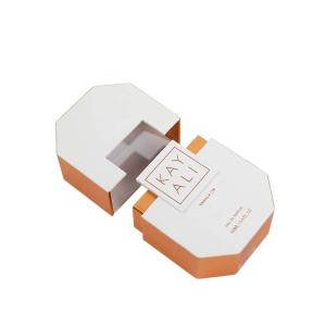 China Fashion Orange Perfume Packaging Box Custom UV Coating Surface wholesale
