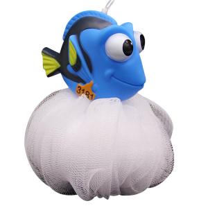 China Baby Cute Soft Vinyl Toys Animal Cartoon Colorful Mesh Sponge PE Bath Shower Puff Ball wholesale