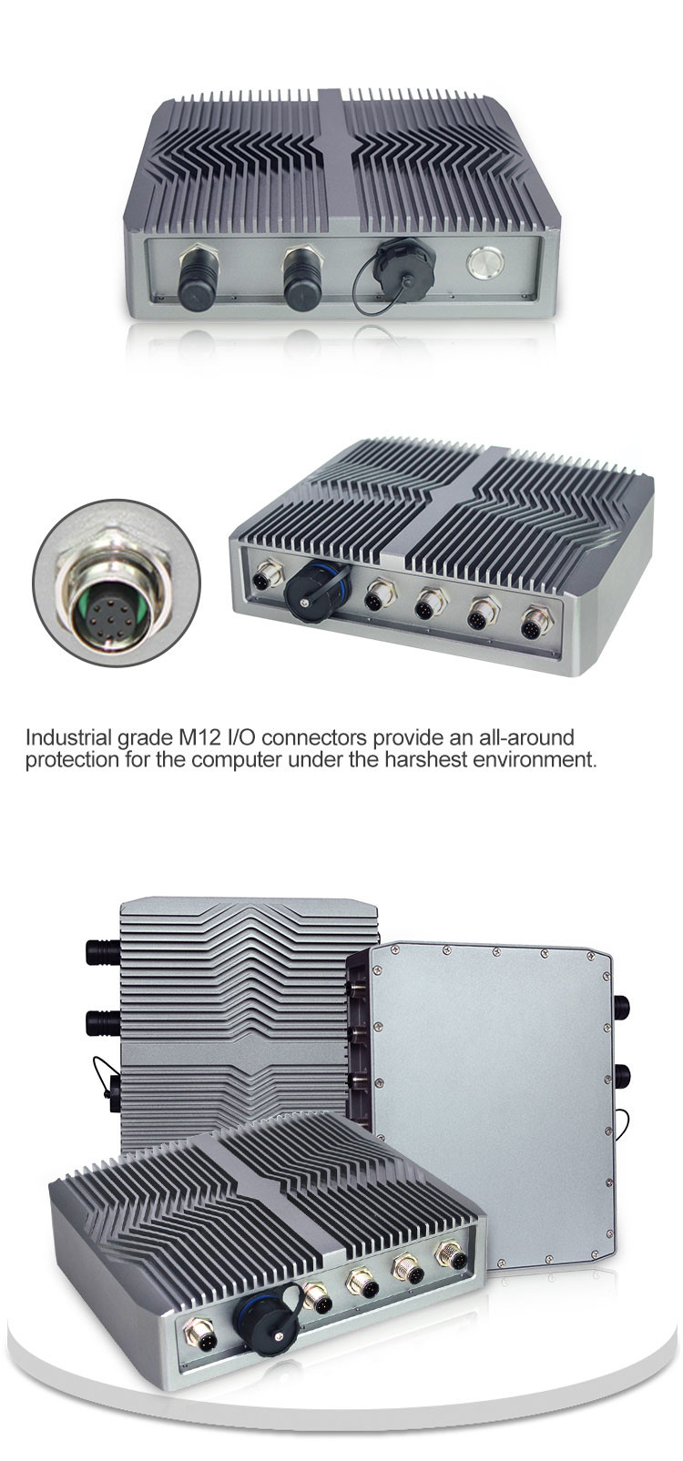 Fanless IP69K Industrial Embedded Computer , Aluminium Alloy 8th Rugged Mini Pc