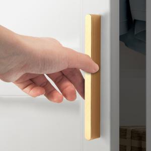 China Round Head Aluminum Wardrobe Handle 100mm 200mm Customized Length L Shape wholesale