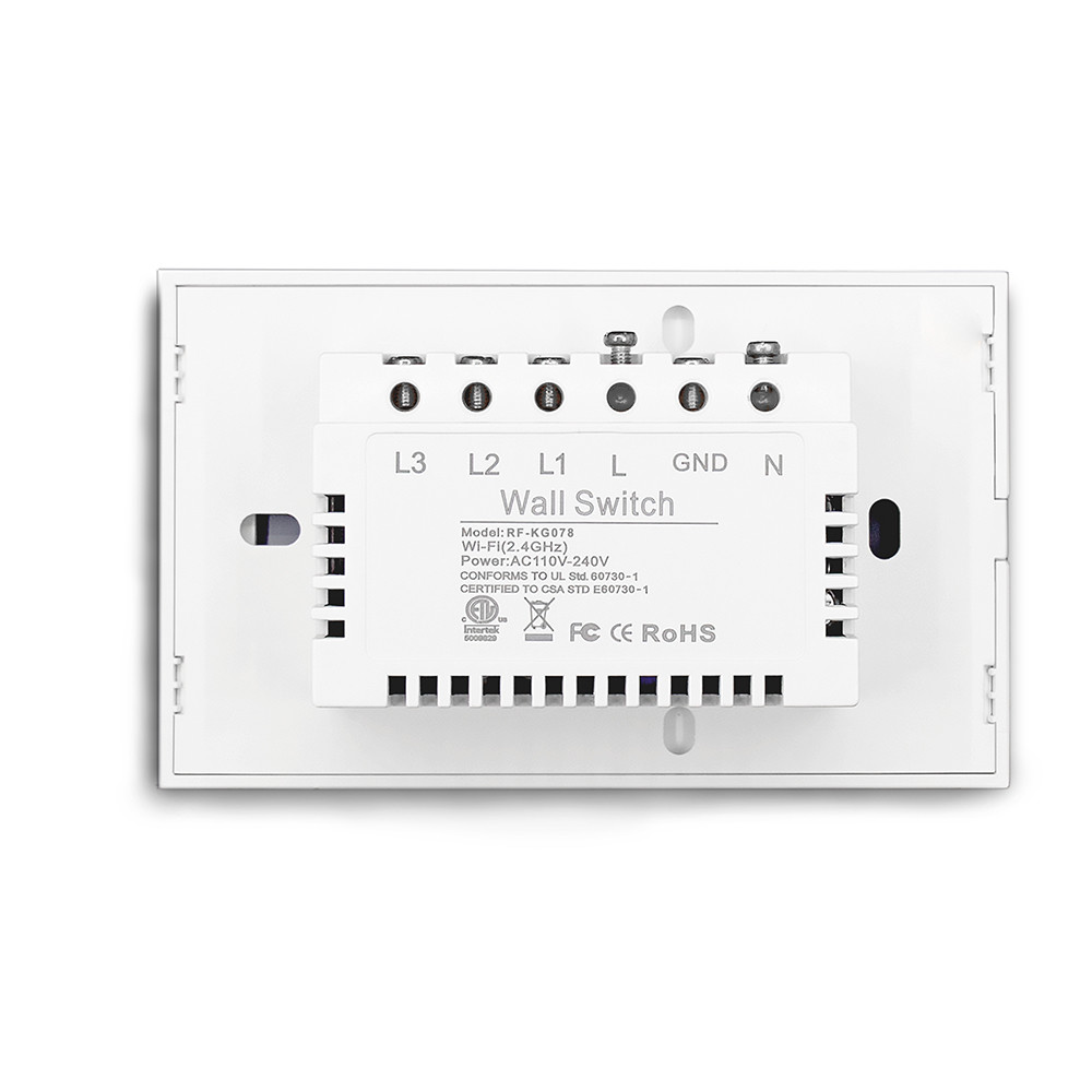 Universal Incandescent Wifi Touch Switch With Tempered Glass Touch Panel