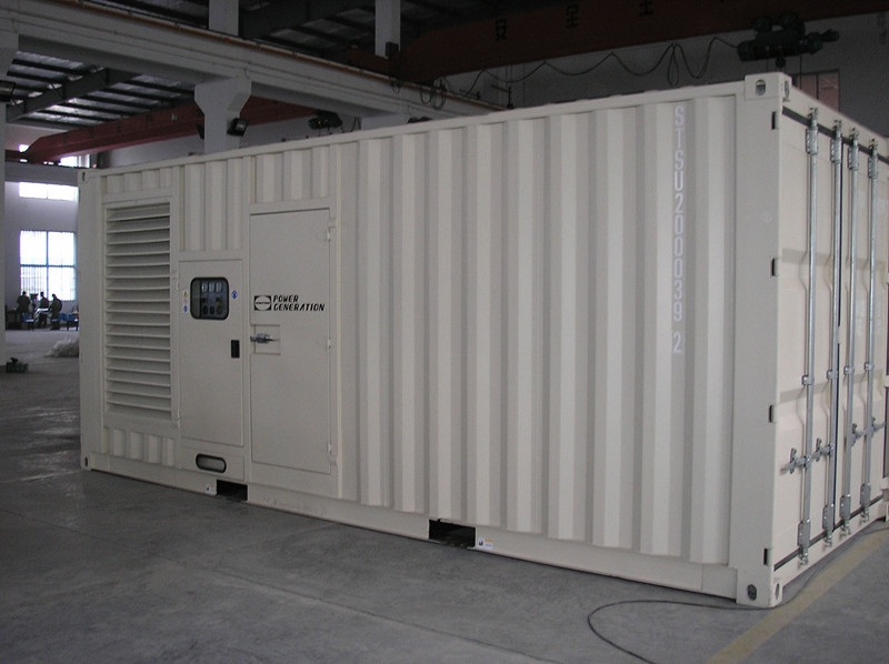 80dB Noise Level Containerized Diesel Generator Sets 1000KW / 1250KVA Electric Start