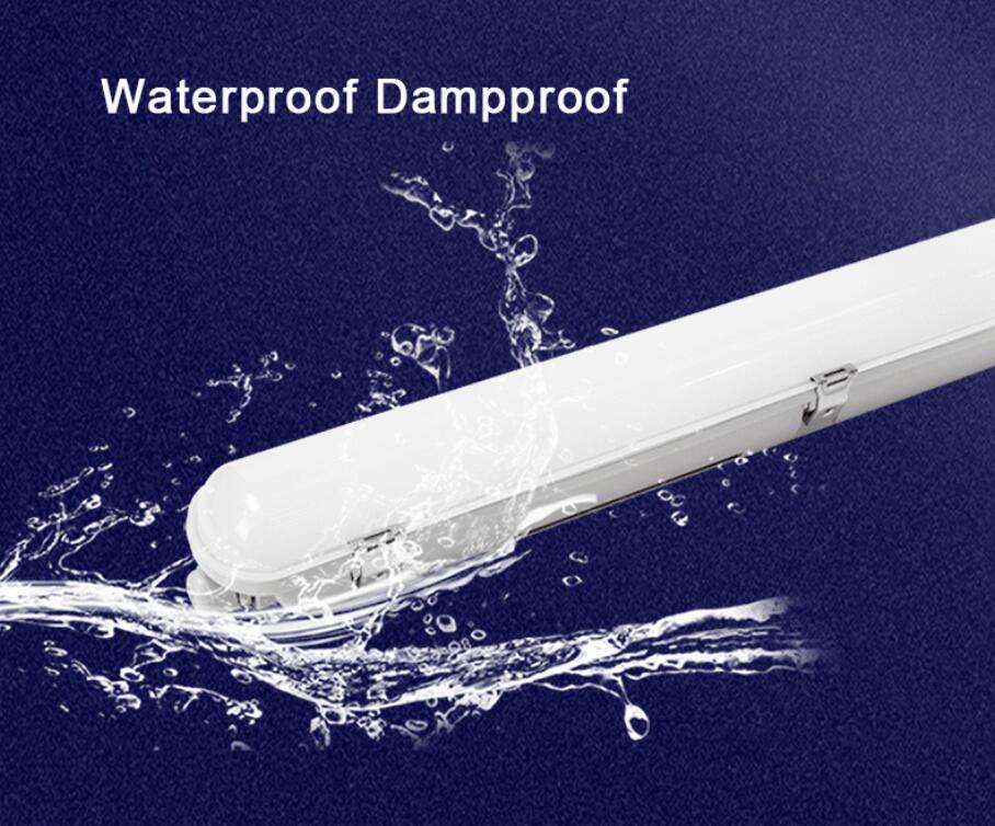Ip65 Tri Proof Led Light Fixture , Microwave Sensor Led Batten 150cm