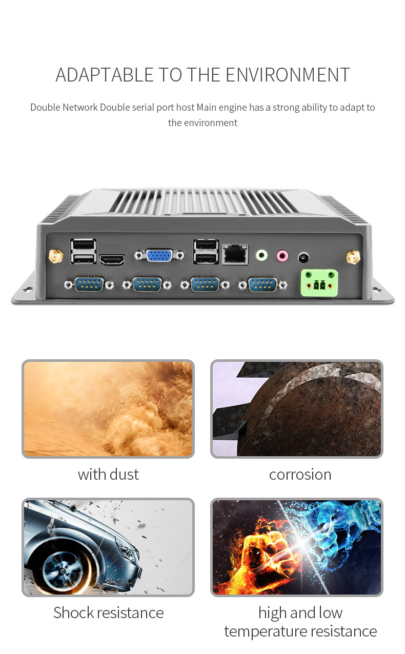 Dual Port Rs232rs485 Multi Port 4g Module Mini Pc Industrial Fanless