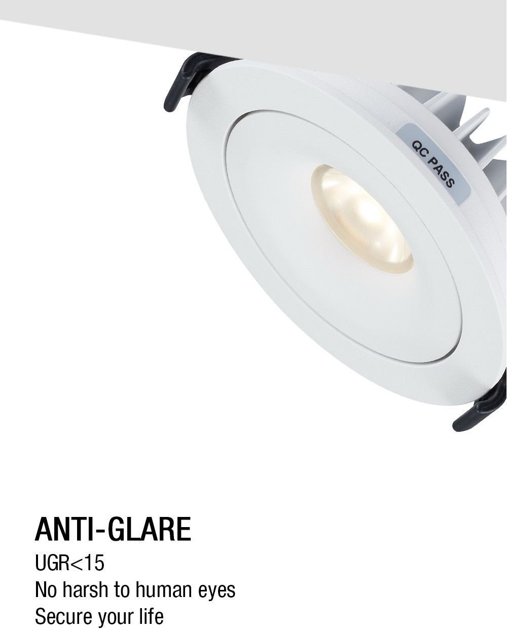 Flicker Free 30 Degree Tilt LED Downlights , Practical Dimmable LED COB Downlight