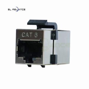 China Female To Female Shielded CAT6 RJ45 Keystone Jack Inline Coupler 180 Degree Toolless on sale