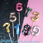 Colorful Happy Creative Birthday Number Sparkler Candle Cake Decoration Supplies