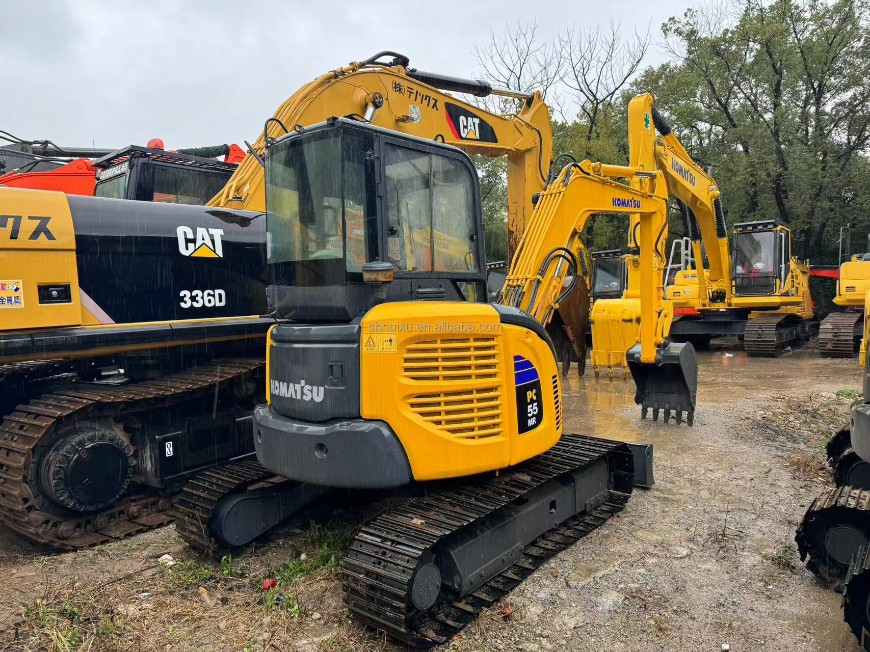 Used small excavator Komatsu PC55MR used mini excavators Komatsu 5T machinery household machines clean up chnnels