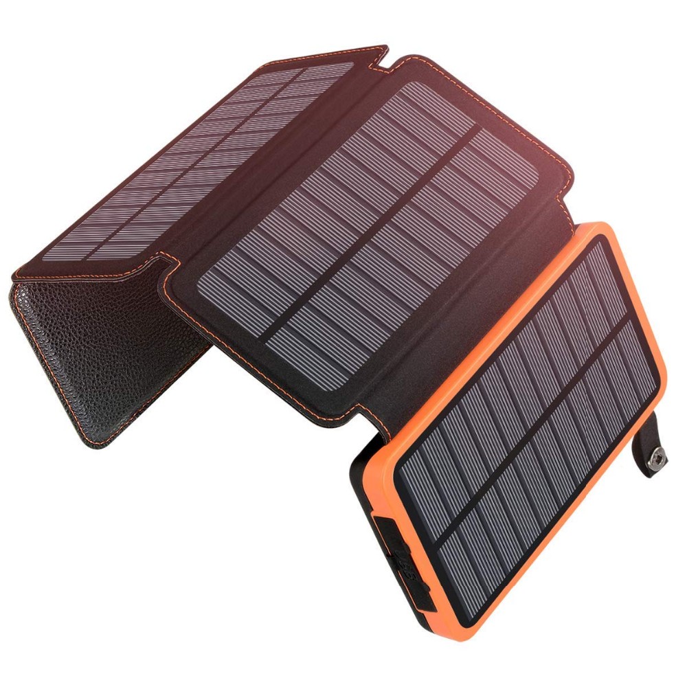 High Capacity 50000mah Solar Powerbank Foldable Solar Power Bank With LED Light