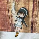 Charms Printed Anime Acrylic Keychain With Glitter Epoxy