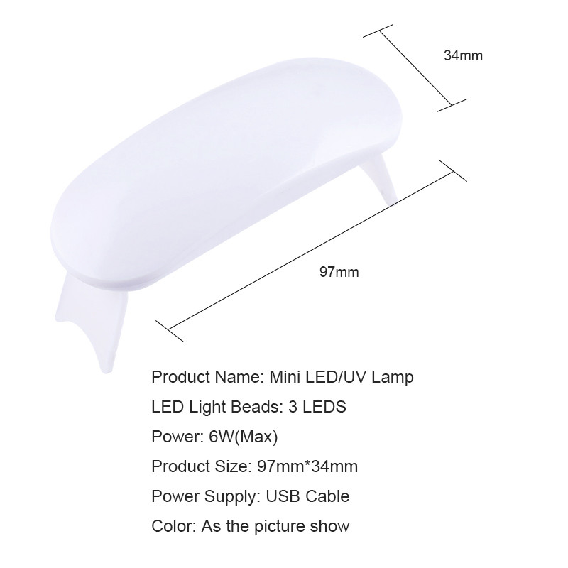 Power 6W Nail Care Tools / Nail Dryer Machine Small Exquisite For Professional / Home Use