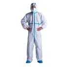 Blue Medical Protective Clothing / Plastic Isolation Gowns Disposable Cpe Suit
