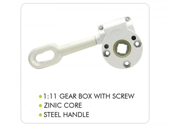 Gear box of retractable awning components