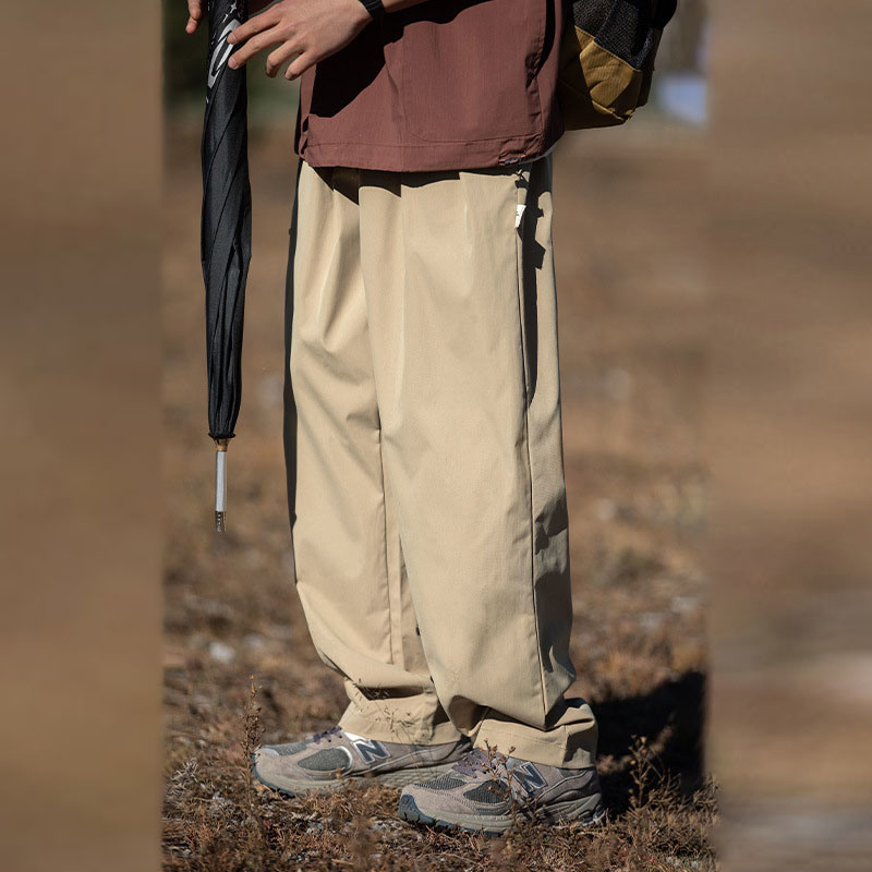 Custom Men Pants Vintage Men&prime;s Casual Flared Drawstring Pants