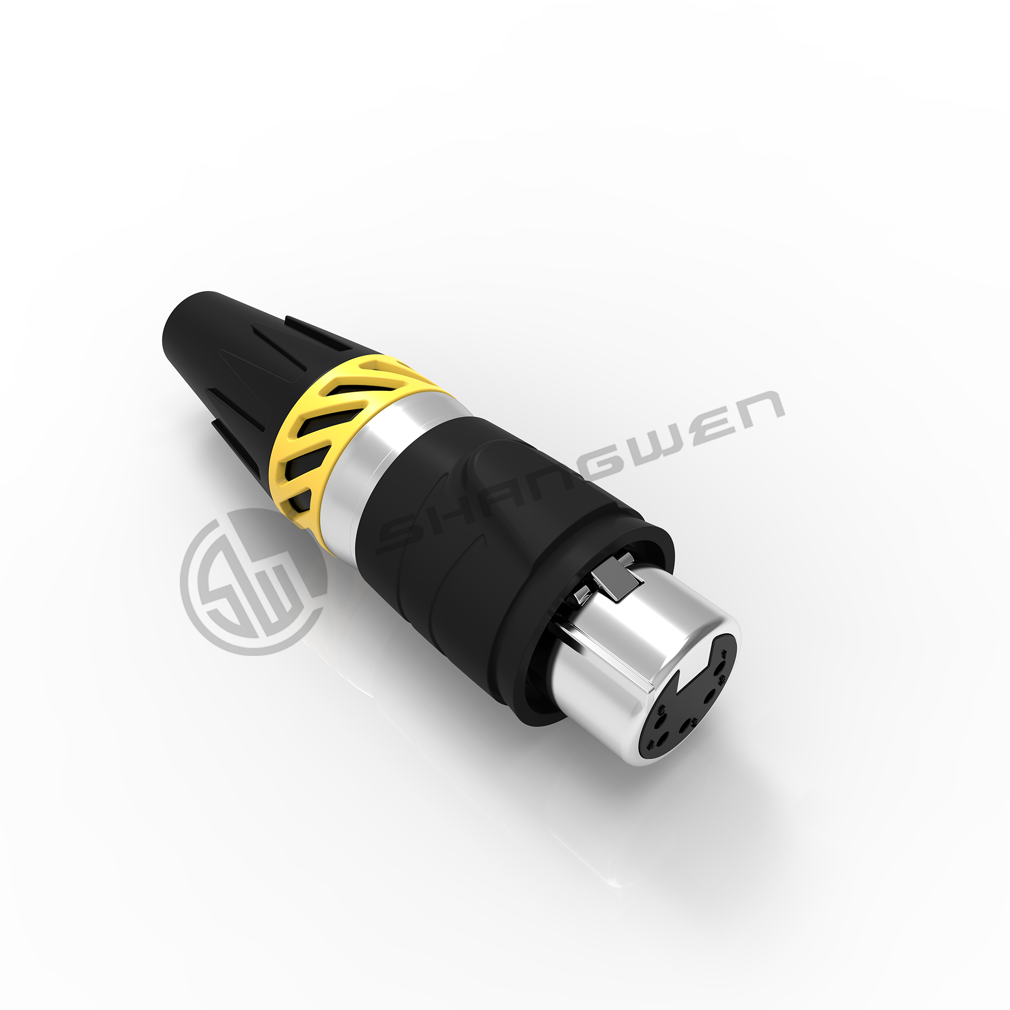 Mini XLR 5 Pin Connector Outdoor Male And Female Plug Connector Waterproof