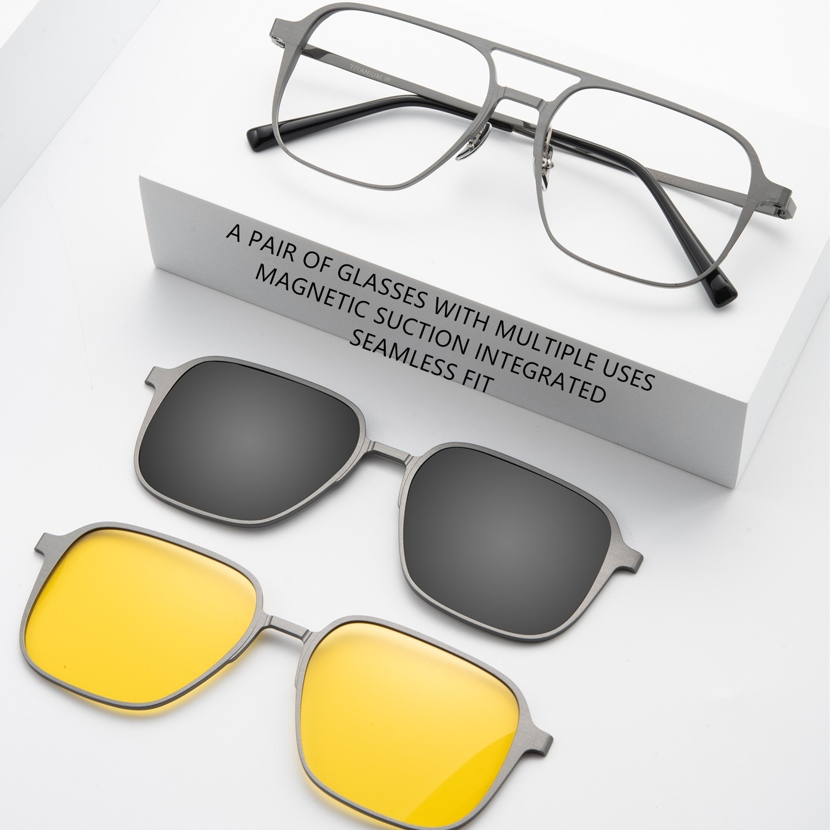 Casual Glasses Polarized Night-Vision Clip-On Glasses Portable