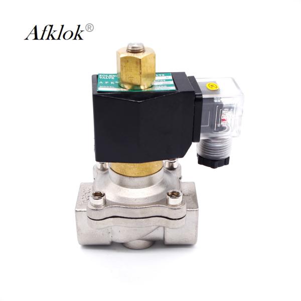 Stainless Steel 220VAC 1/2" 2W-15K normally open 12 volt water valve solenoid