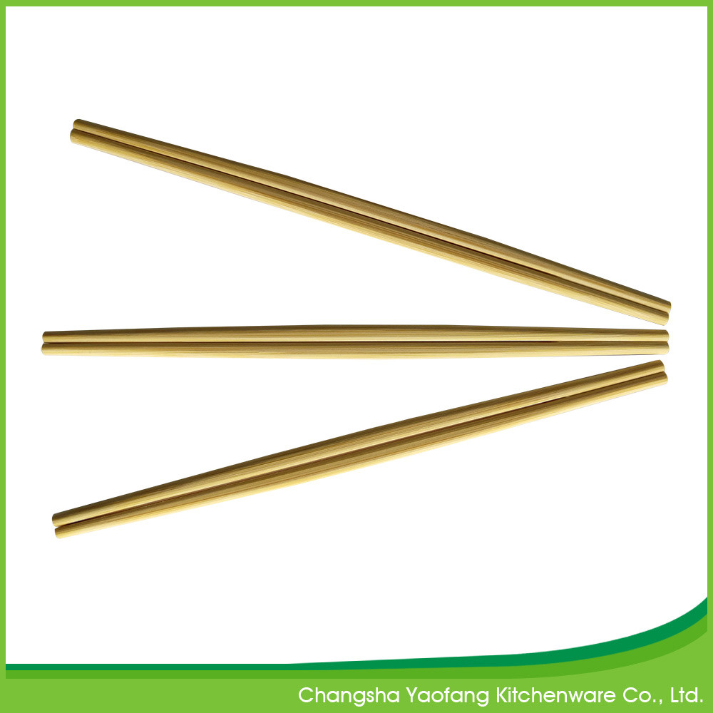 Nature Double Bamboo Chopsticks; Open Paper Packing
