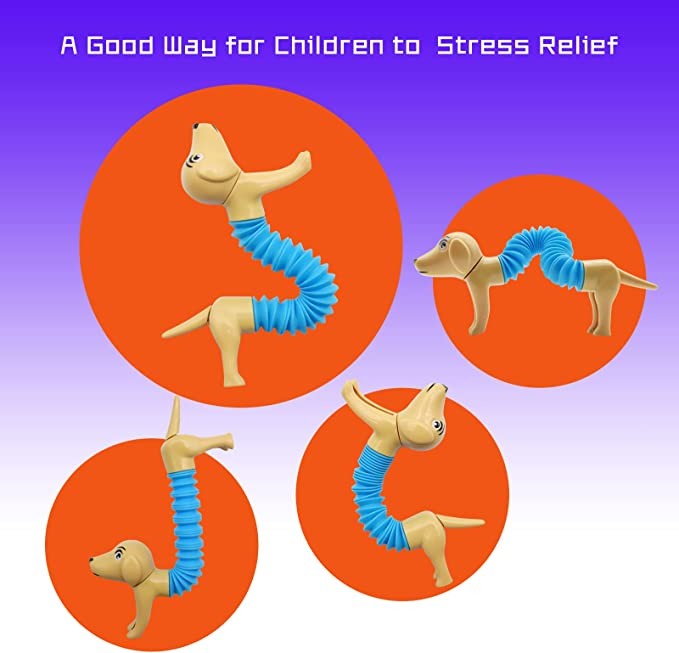 Decompression ABS Material Dog Fidget Toys For Kids Soft Ring