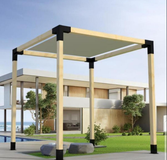 DIY Outdoor Dining Table 3 arm Connector Pergola Galvanized Mount Support Items Build