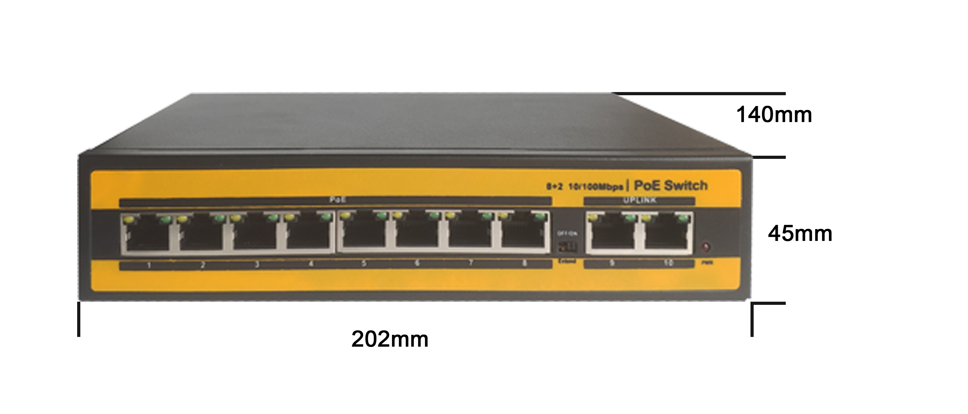 100M 8 Port PoE Ethernet Switch Network For IP Wireless AP/CCTV Camera System